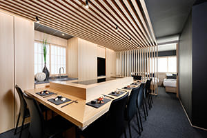 Premium room with a built-in sushi counter (MIMARU Tokyo Ueno Okachimachi)