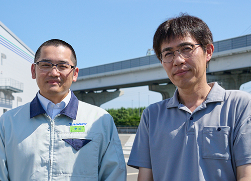 Tasuku Nakagawa (left) Manager of Administrtion Department,Japan Transcity Corporation  Naoki Yokoi (right) Assistant General Manager of Sales Headquarters STCL Project Division, Japan Transcity Corporation (former)